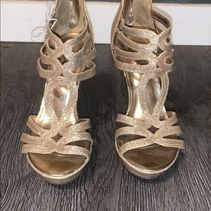 Strapped Golden heels